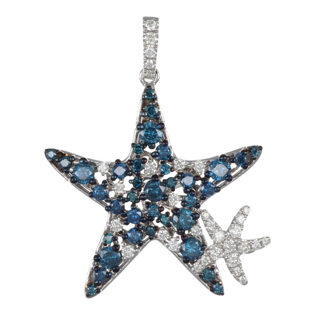 Buy Blue Diamond Pendant (Blue Diamond 0.95 cts. White Diamond 0.32 cts.) at Kay's Fine Jewelry