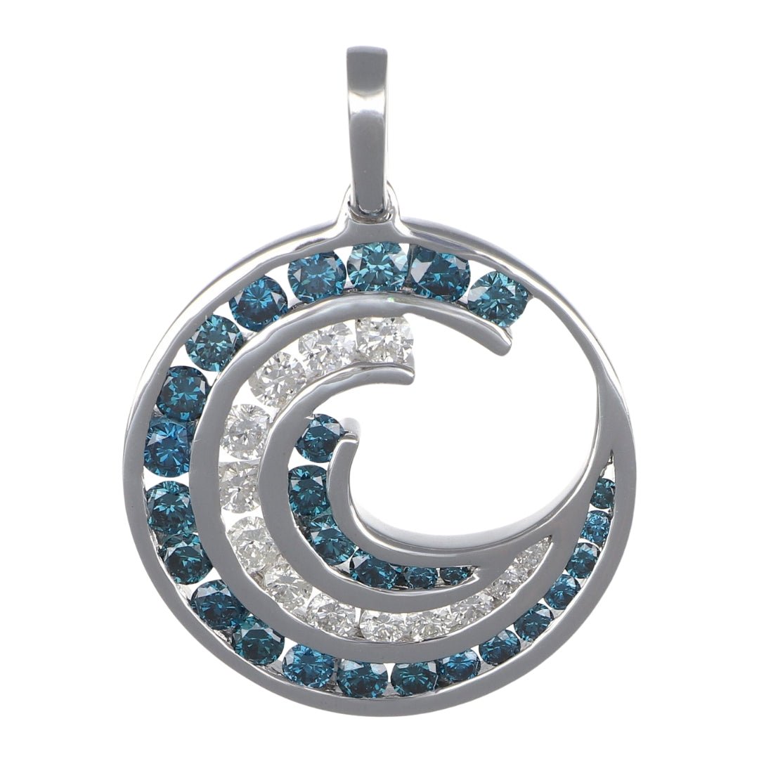 Blue Diamond Pendant (Blue Diamond 1.05 cts. White Diamond 0.46 cts.) Not Net