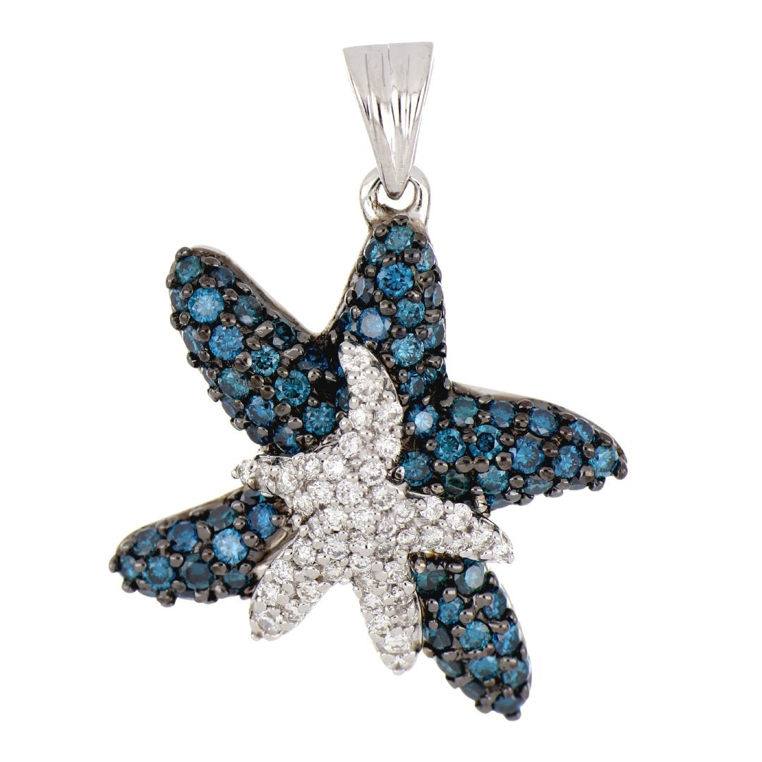 Blue Diamond Pendant (Blue Diamond 1.08 cts. White Diamond 0.25 cts.) Not Net