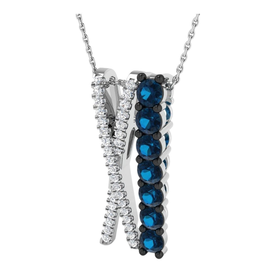 Blue Diamond Pendant (Blue Diamond 1.16 cts. White Diamond 0.29 cts.) Not Net