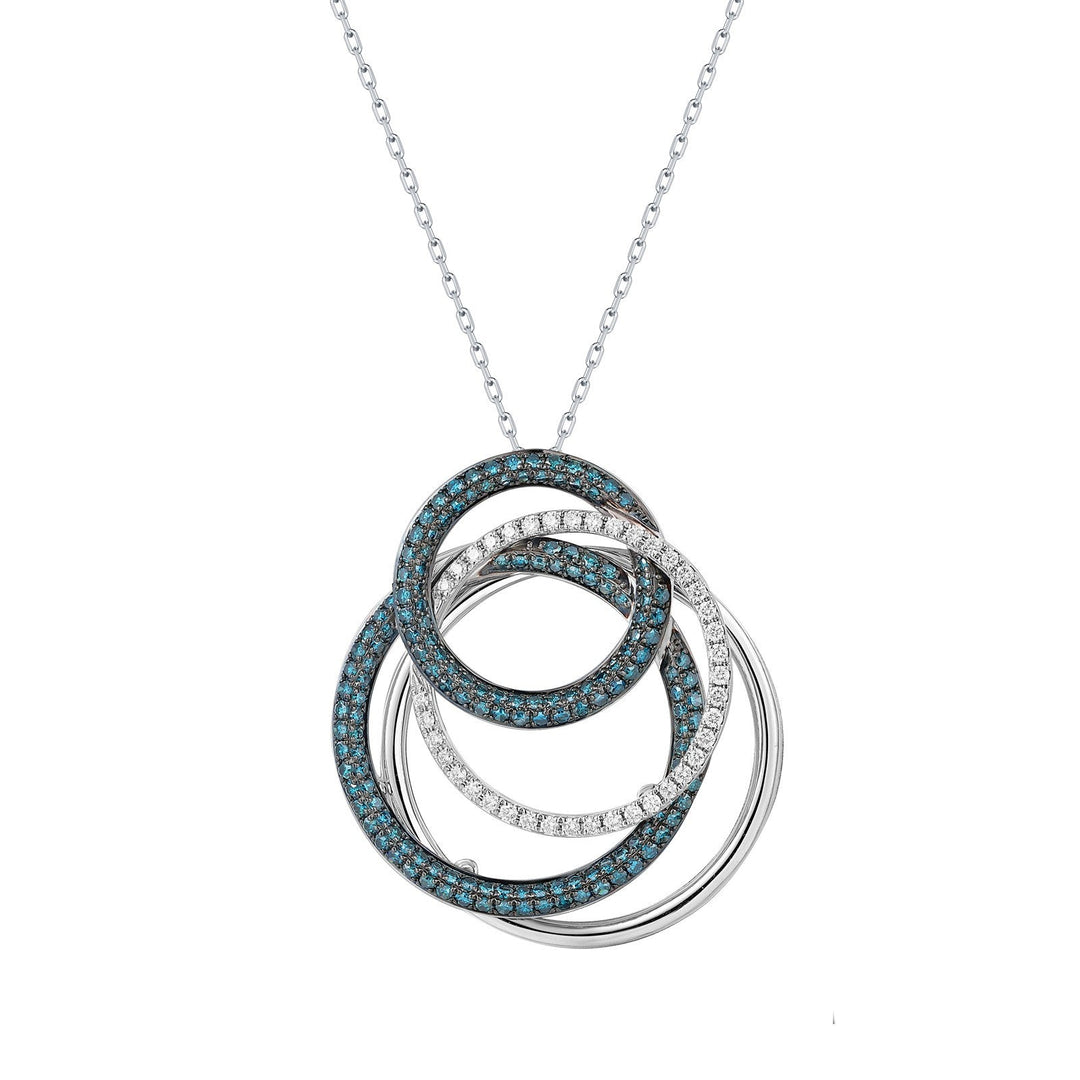 Blue Diamond Pendant (Blue Diamond 1.19 cts. White Diamond 0.33 cts.) Not Net