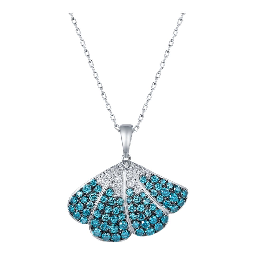 Blue Diamond Pendant (Blue Diamond 1.69 cts. White Diamond 0.26 cts.) Not Net