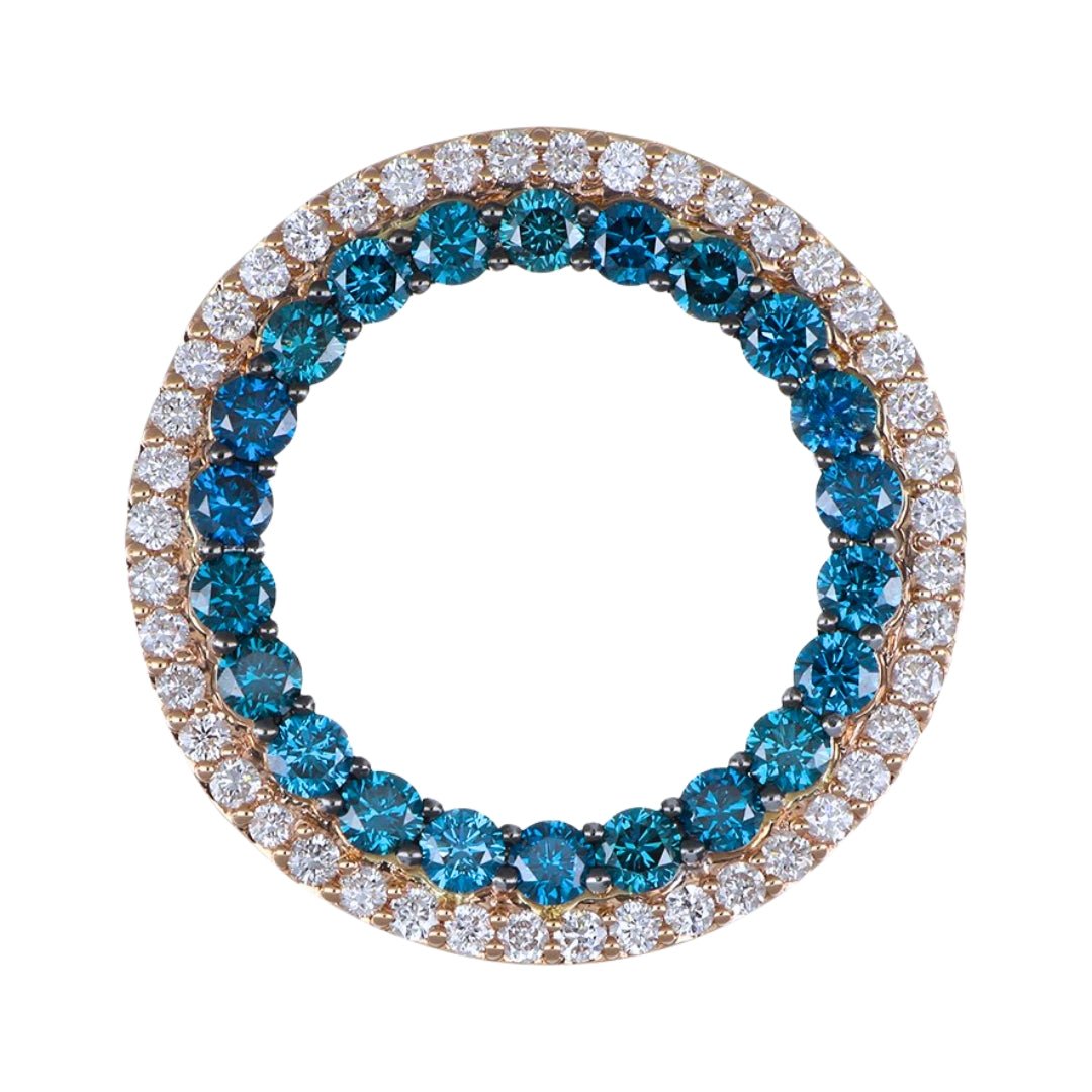 Blue Diamond Pendant (Blue Diamond 2.16 cts. White Diamond 0.96 cts.) Not Net