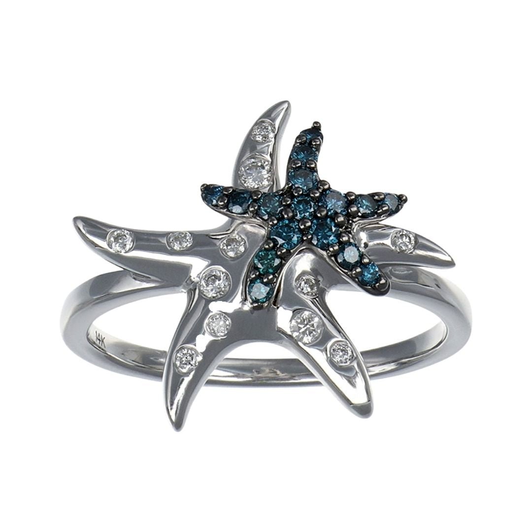 Buy Blue Diamond Ring (Blue Diamond 0.18 cts. White Diamond 0.1 cts. ) at Kay's Fine Jewelry