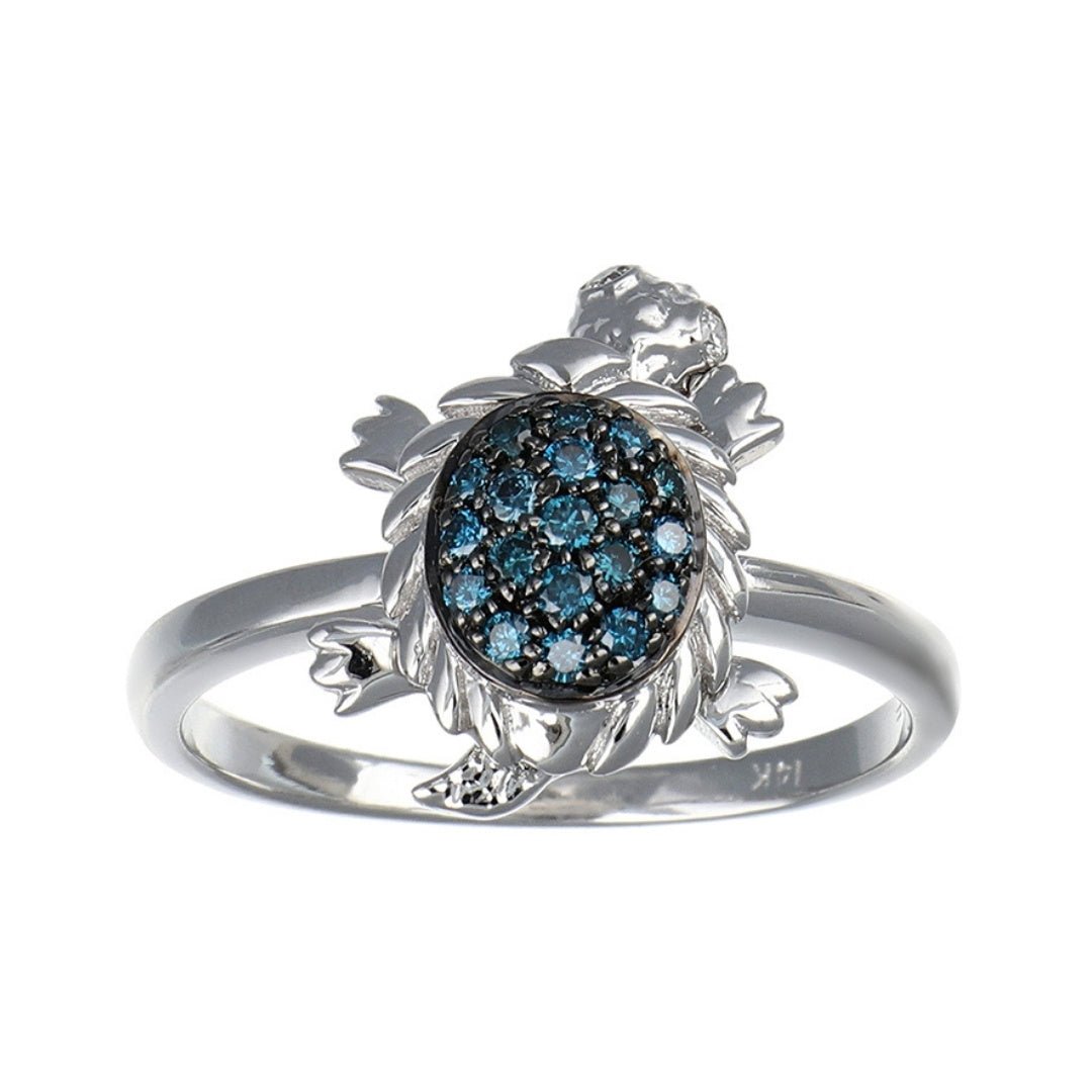 Blue Diamond Ring (Blue Diamond 0.19 cts. White Diamond 0.02 cts.) Not Net