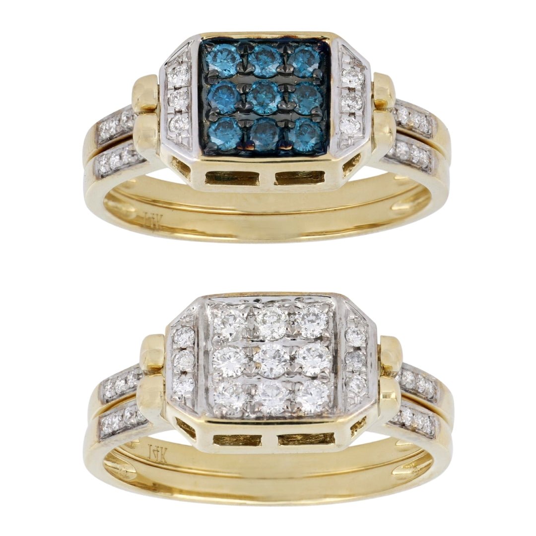 Buy Blue Diamond Ring (Blue Diamond 0.24 cts. White Diamond 0.35 cts.) at Kay's Fine Jewelry