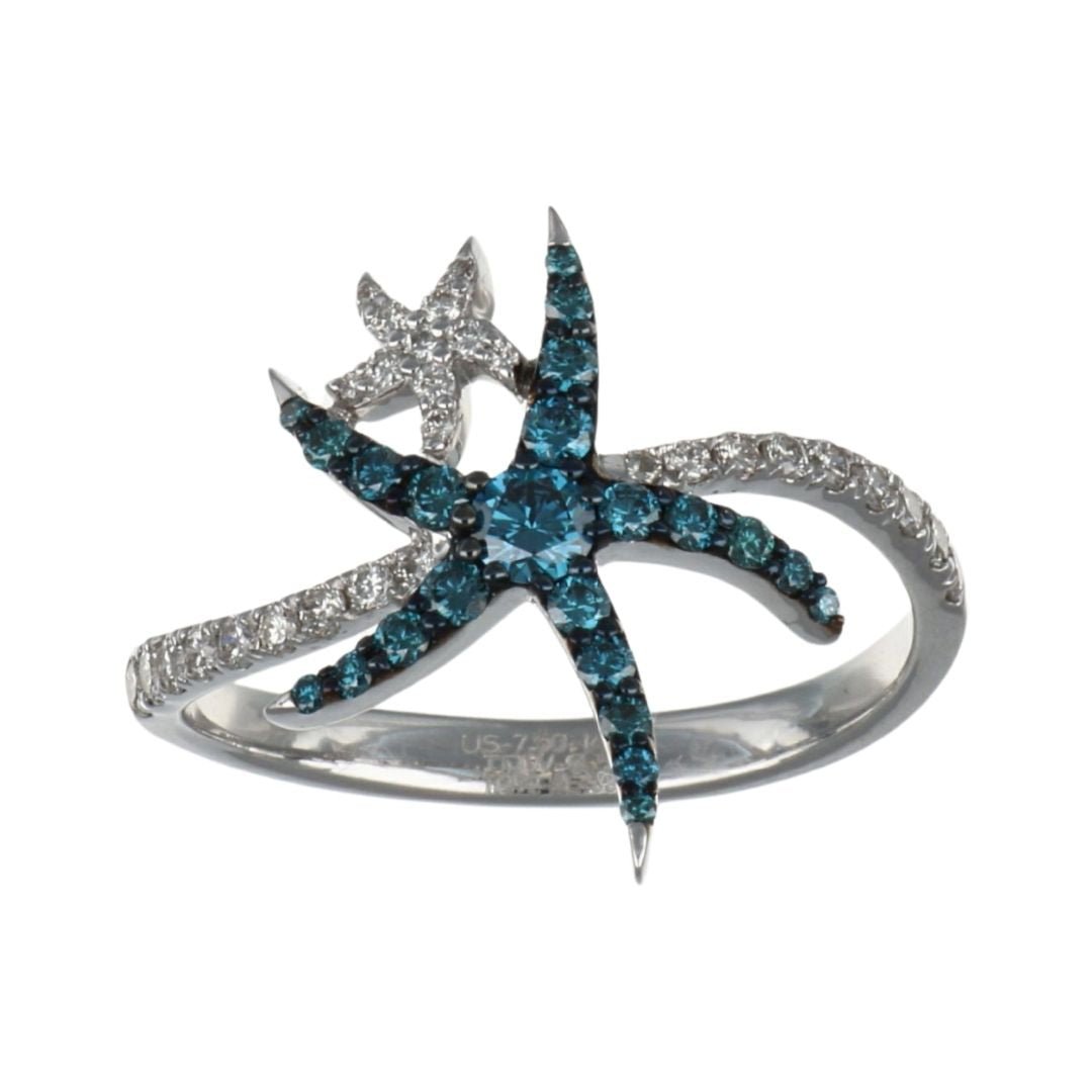 Buy Blue Diamond Ring (Blue Diamond 0.34 cts. White Diamond 0.25 cts.) at Kay's Fine Jewelry