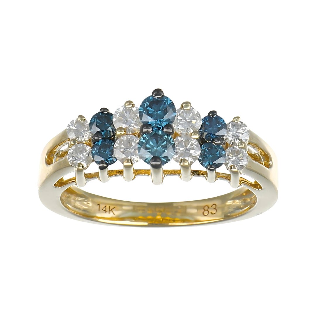 Buy Blue Diamond Ring (Blue Diamond 0.46 cts. White Diamond 0.49 cts.) at Kay&