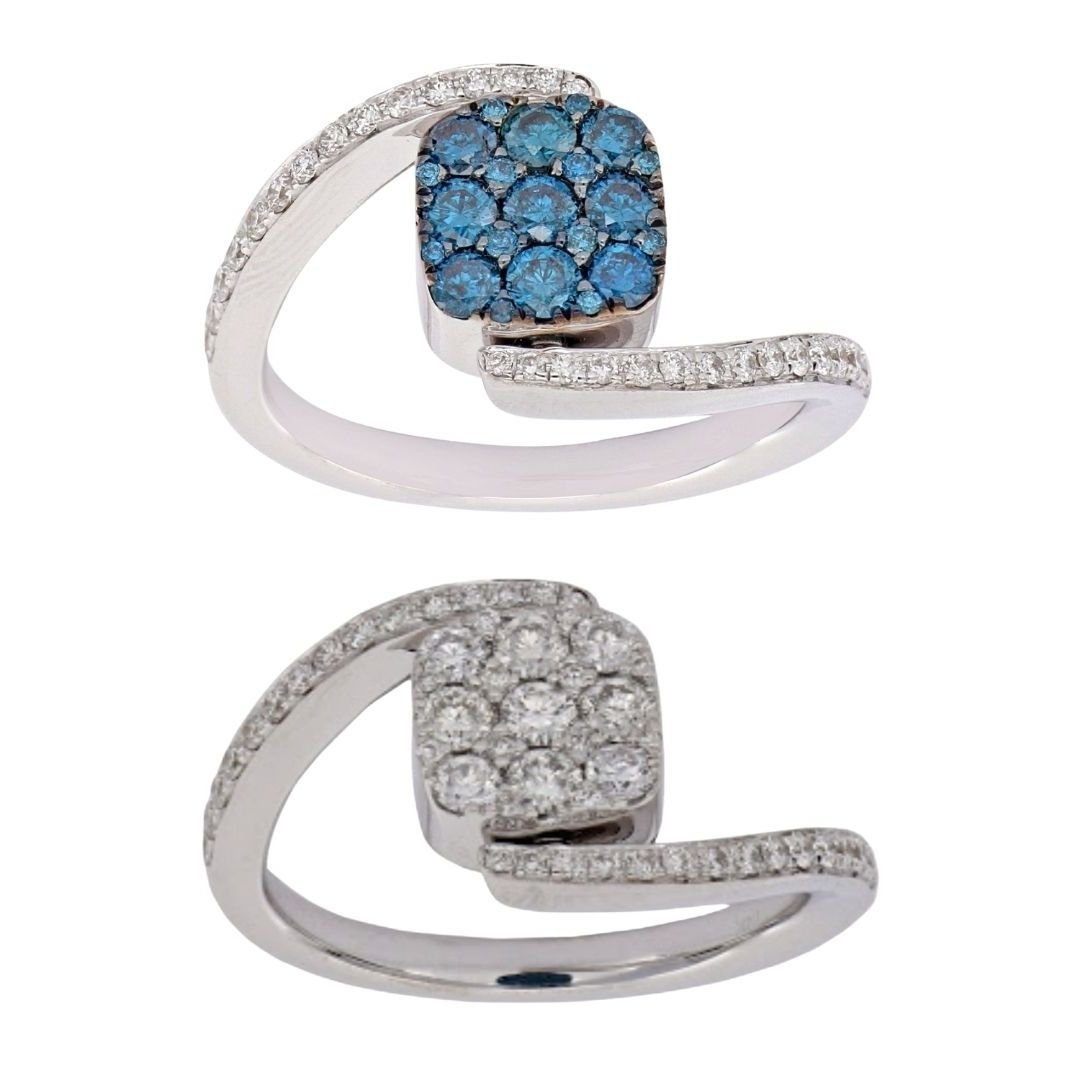 Buy Blue Diamond Ring (Blue Diamond 0.5 cts. White Diamond 0.78 cts.) at Kay's Fine Jewelry