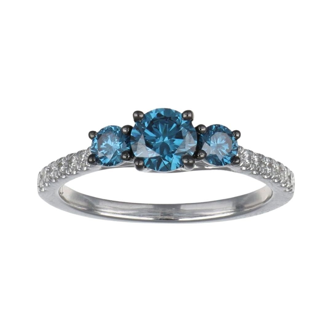 Buy Blue Diamond Ring (Blue Diamond 0.53 cts. Blue Diamond 0.3 cts. White Diamond 0.16 cts.) at Kay's Fine Jewelry