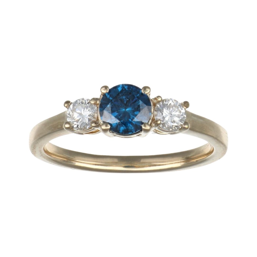 Buy Blue Diamond Ring (Blue Diamond 0.62 cts. White Diamond 0.38 cts.) at Kay's Fine Jewelry