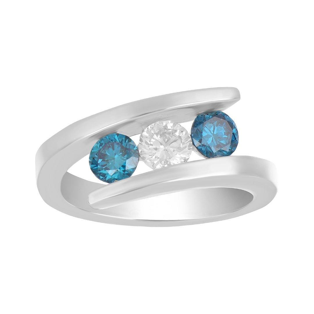 Buy Blue Diamond Ring (Blue Diamond 0.72 cts. White Diamond 0.41 cts.) at Kay's Fine Jewelry