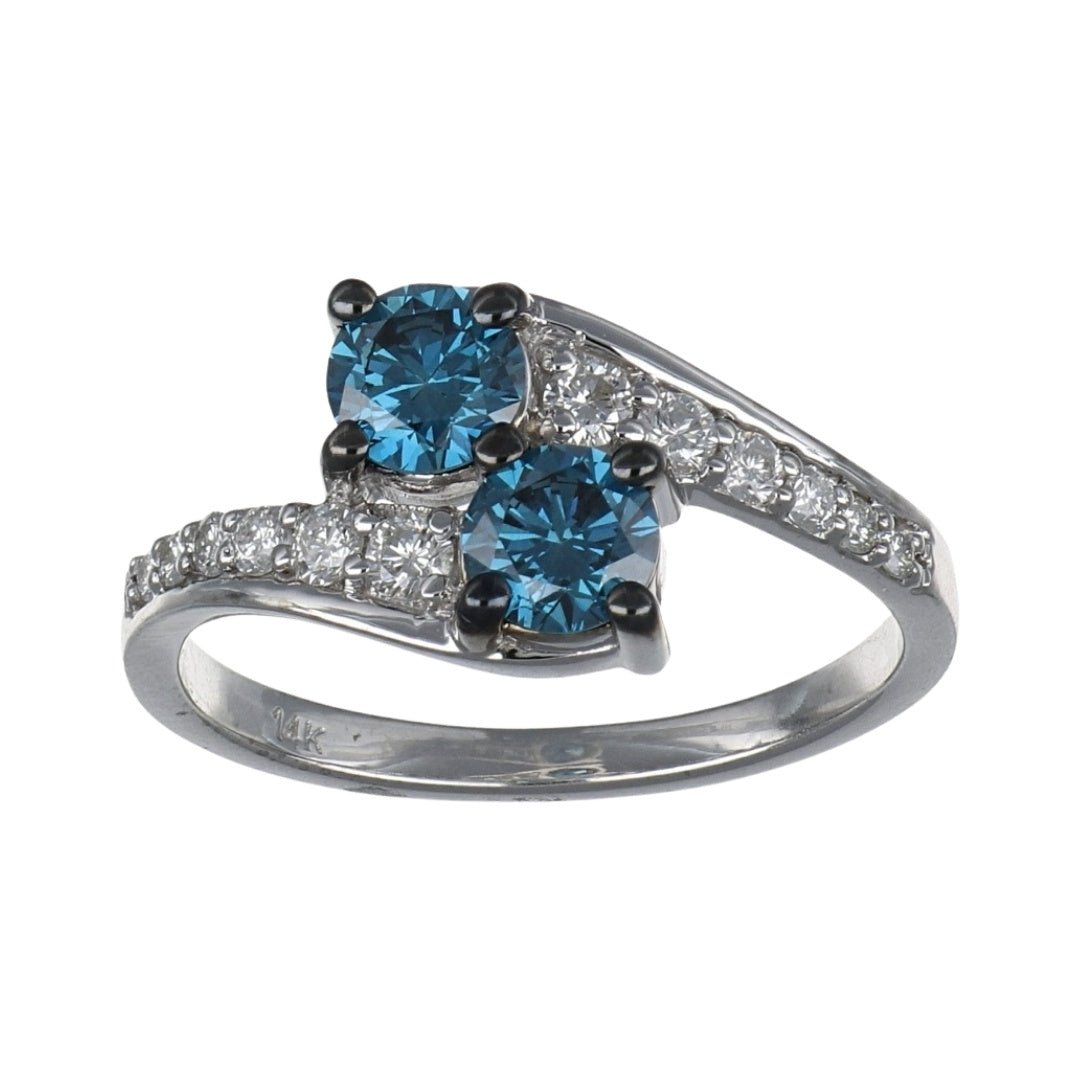Buy Blue Diamond Ring (Blue Diamond 0.85 cts. White Diamond 0.25 cts.) at Kay's Fine Jewelry