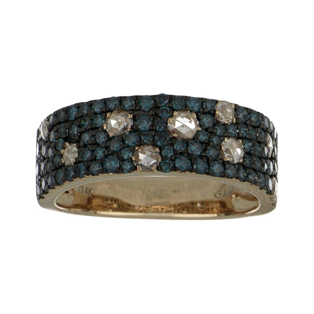 Blue Diamond Ring (Blue Diamond 0.851 cts. White Diamond 0.27 cts.) Not Net