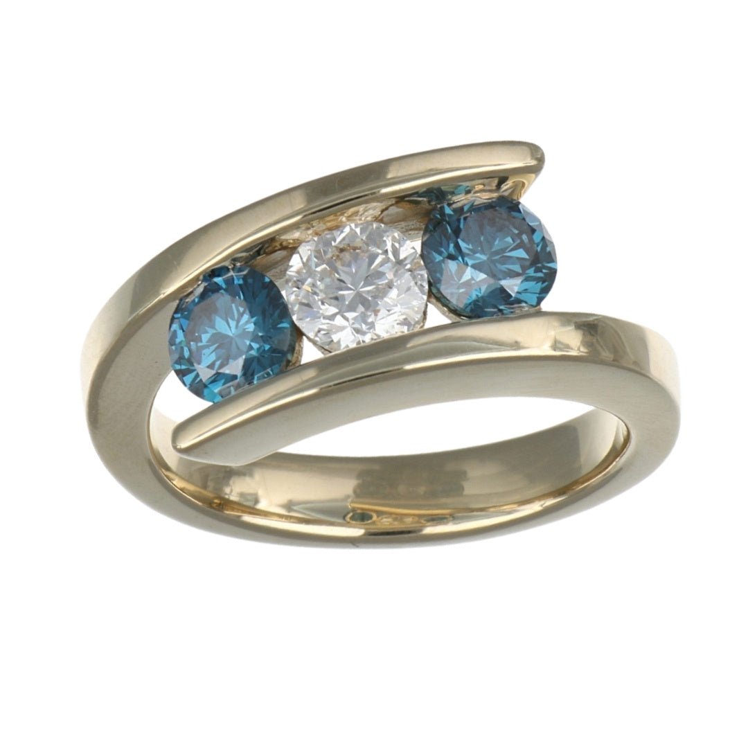 Buy Blue Diamond Ring (Blue Diamond 0.96 cts. White Diamond 0.53 cts.) at Kay's Fine Jewelry