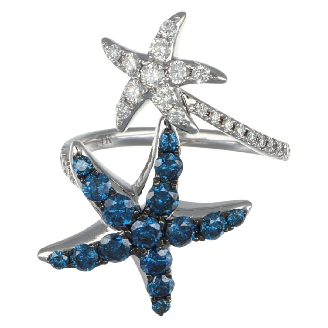 Buy Blue Diamond Ring (Blue Diamond 1.16 cts. White Diamond 0.5 cts.) at Kay's Fine Jewelry