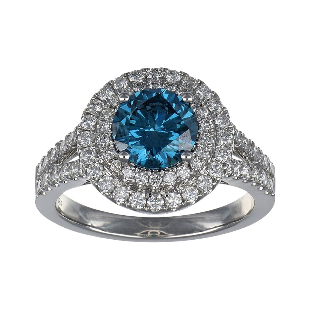 Buy Blue Diamond Ring (Blue Diamond 1.51 cts. White Diamond 0.73 cts.) at Kay's Fine Jewelry