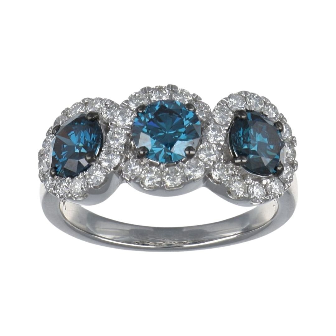 Buy Blue Diamond Ring (Blue Diamond 1.64 cts. White Diamond 0.65 cts.) at Kay's Fine Jewelry