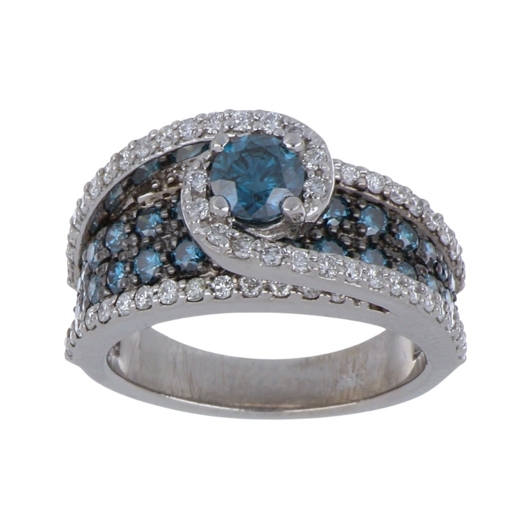 Blue Diamond Ring (Blue Diamond 1.67 cts. White Diamond 0.63 cts.) Not Net