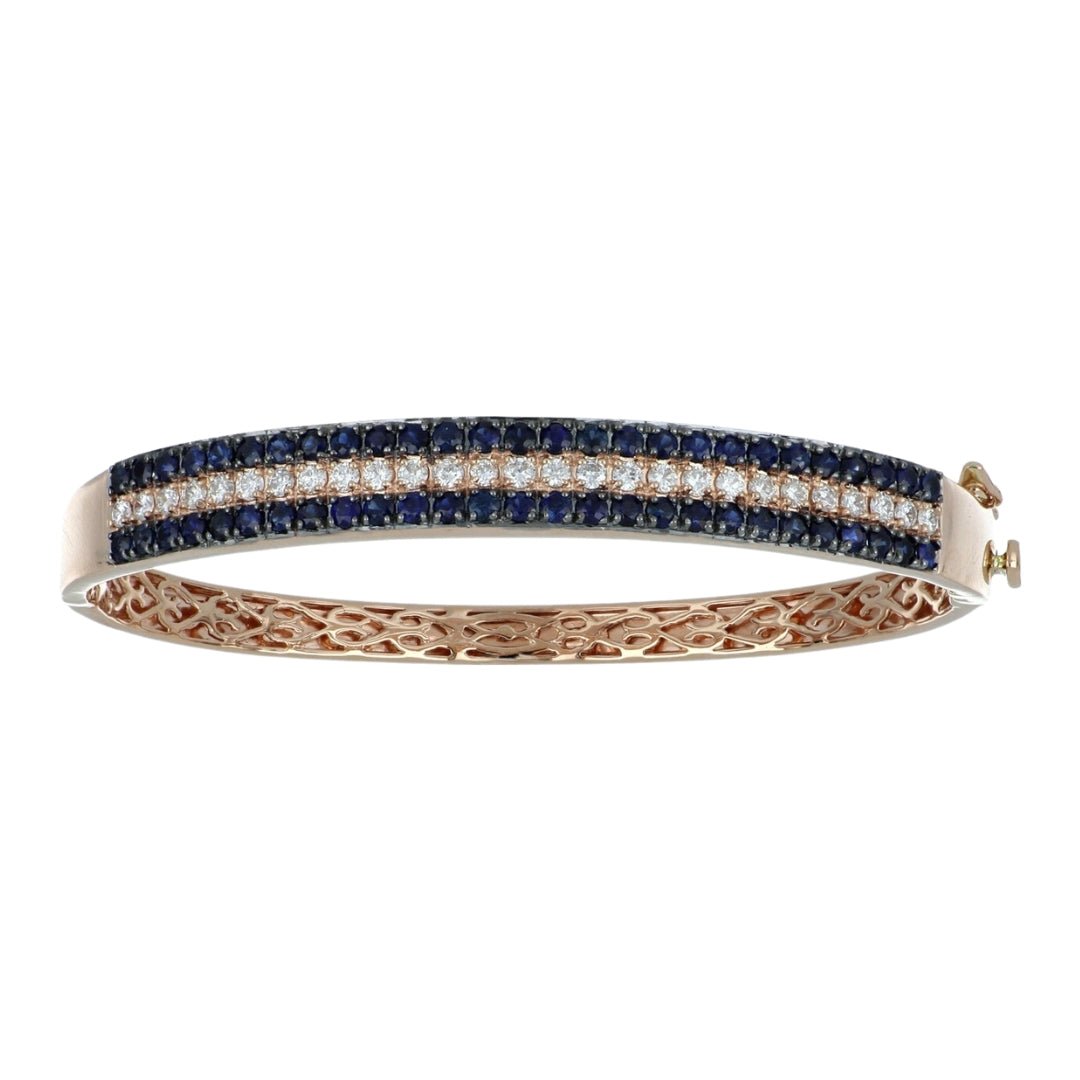 Blue Sapphire Bangle (Blue Sapphire 2.35 cts. White Diamond 0.75 cts.) Not Net