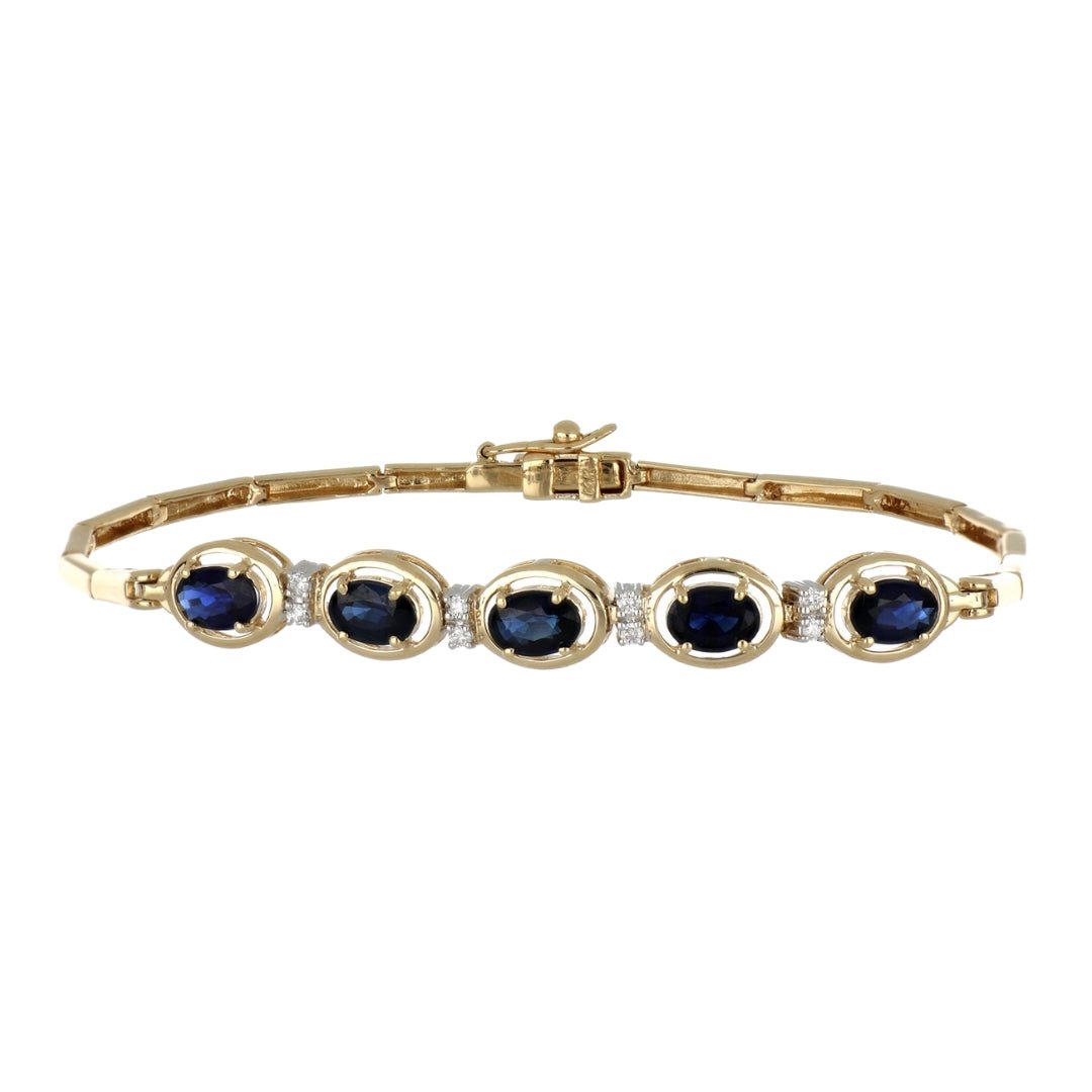 Buy Blue Sapphire Bracelet (Blue Sapphire 2.5 cts. White Diamond 0.09 cts.) at Kay's Fine Jewelry