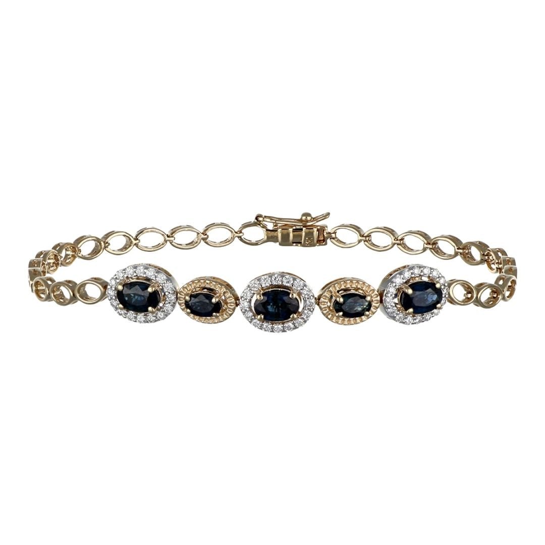 Buy Blue Sapphire Bracelet (Blue Sapphire 2.54 cts. White Diamond 0.46 cts.) at Kay's Fine Jewelry