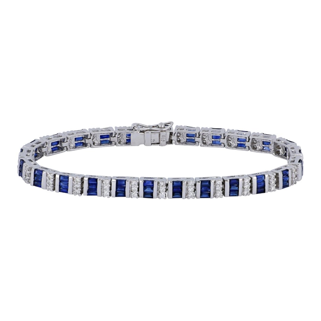 Buy Blue Sapphire Bracelet (Blue Sapphire 4.54 cts. White Diamond 1.25 cts.) at Kay's Fine Jewelry