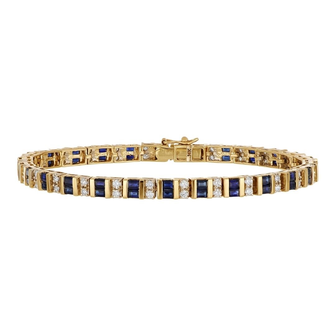 Buy Blue Sapphire Bracelet (Blue Sapphire 5.03 cts. White Diamond 1.1 cts. ) at Kay's Fine Jewelry
