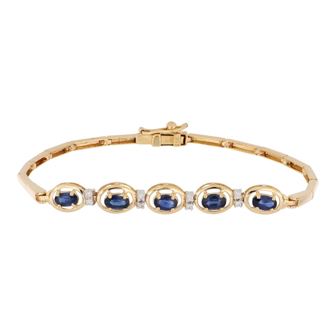 Buy Blue Sapphire Bracelet (Sapphire 1.68 cts. White Diamond 0.08 cts.) at Kay's Fine Jewelry