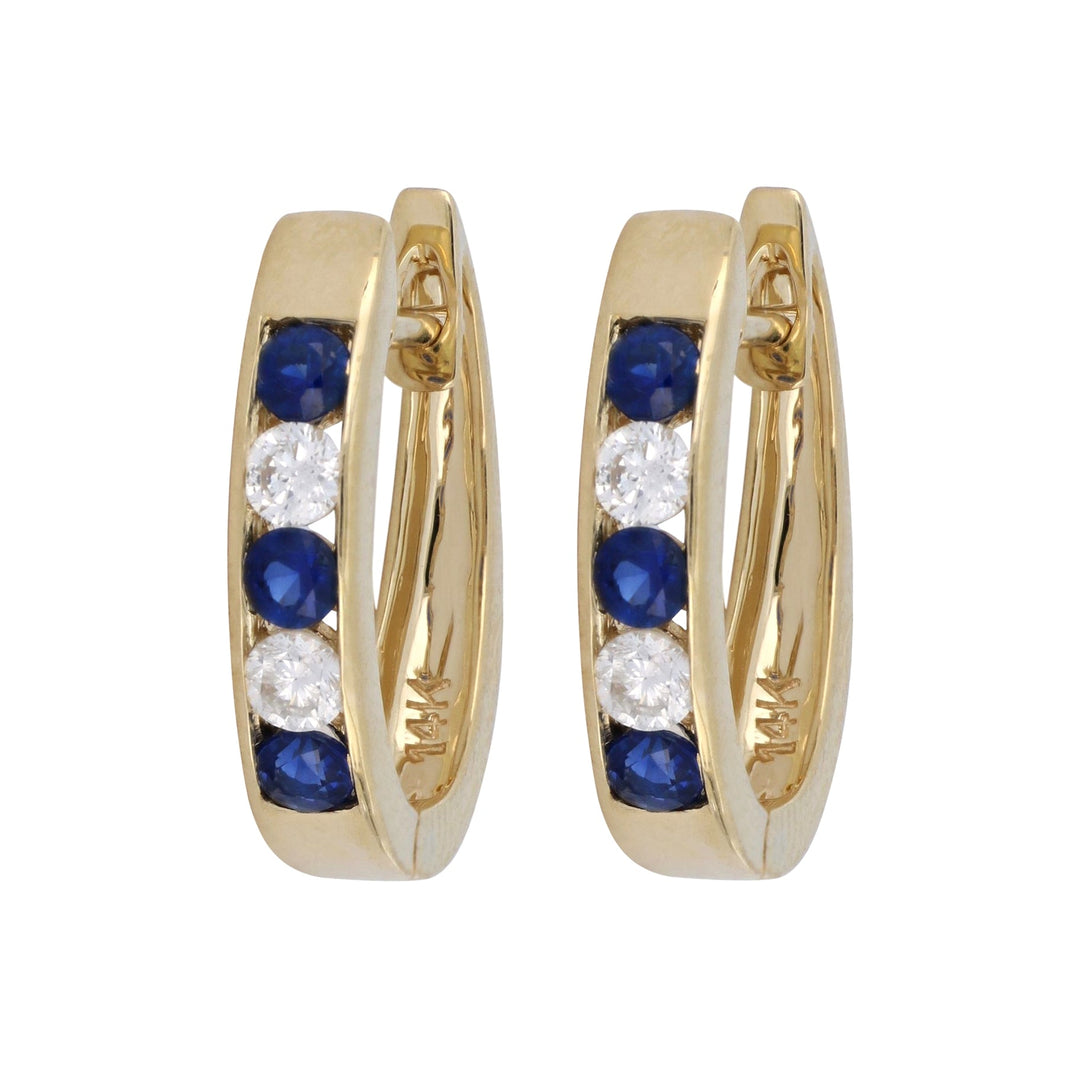 Buy Blue Sapphire Earrings (Blue Sapphire 0.42 cts. White Diamond 0.23 cts.) at Kay's Fine Jewelry
