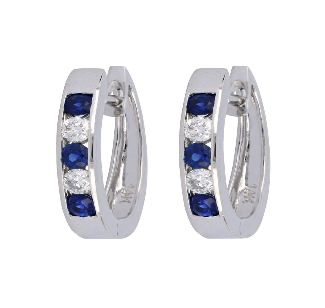 Buy Blue Sapphire Earrings (Blue Sapphire 0.43 cts. White Diamond 0.24 cts.) at Kay's Fine Jewelry