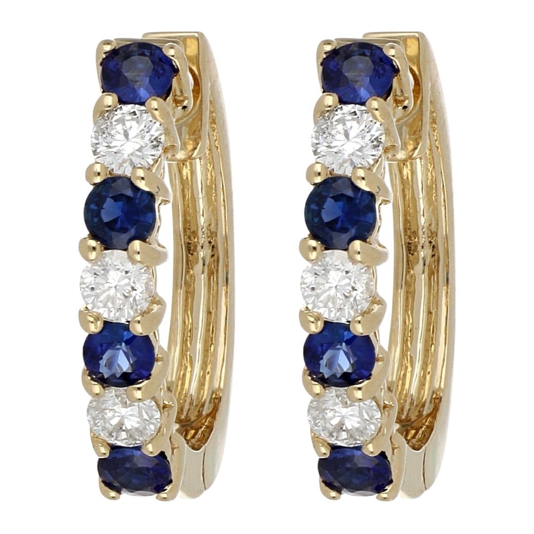 Buy Blue Sapphire Earrings (Blue Sapphire 0.51 cts. White Diamond 0.3 cts.) at Kay's Fine Jewelry