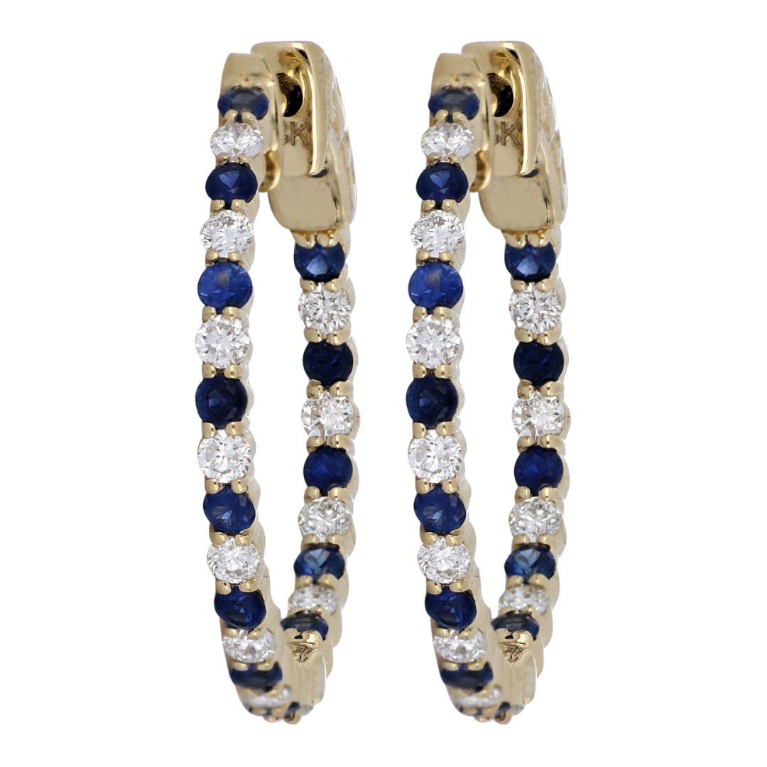 Buy Blue Sapphire Earrings (Blue Sapphire 0.68 cts. White Diamond 0.55 cts.) at Kay's Fine Jewelry