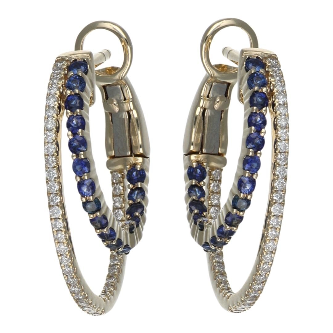 Buy Blue Sapphire Earrings (Blue Sapphire 0.86 cts. White Diamond 0.4 cts.) at Kay's Fine Jewelry