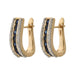 Blue Sapphire Earrings (Blue Sapphire 0.96 cts. White Diamond 0.4 cts.) Not Net