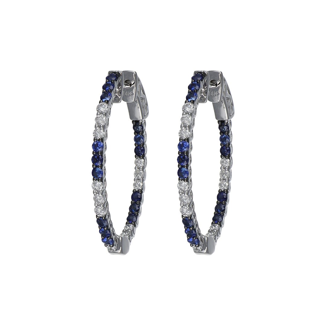 Buy Blue Sapphire Earrings (Blue Sapphire 1.27 cts. White Diamond 0.76 cts.) at Kay's Fine Jewelry