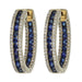 Blue Sapphire Earrings (Blue Sapphire 1.69 cts. White Diamond 0.57 cts.) Not Net