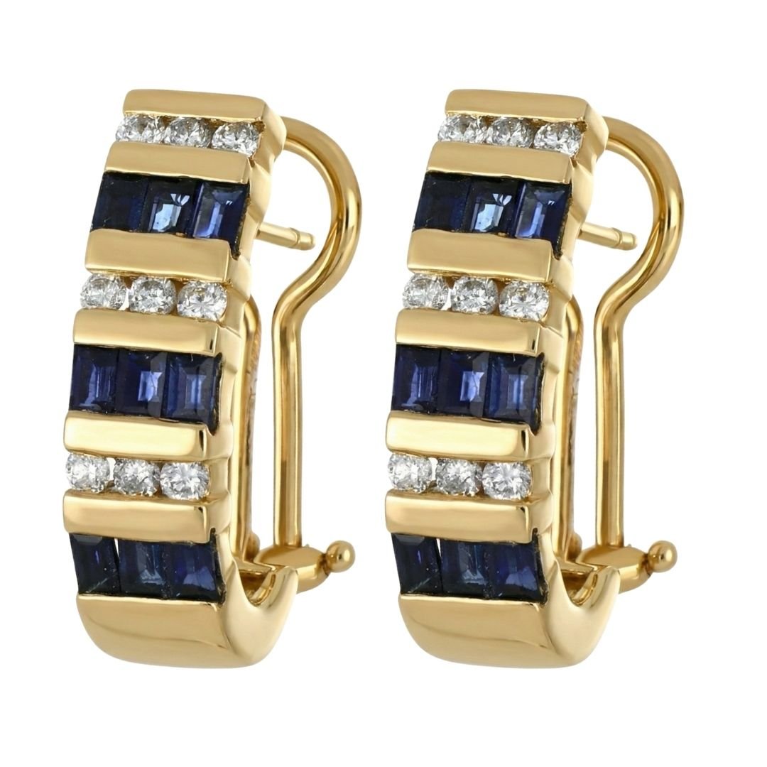 Buy Blue Sapphire Earrings (Blue Sapphire 2.2 cts. White Diamond 0.62 cts.) at Kay's Fine Jewelry