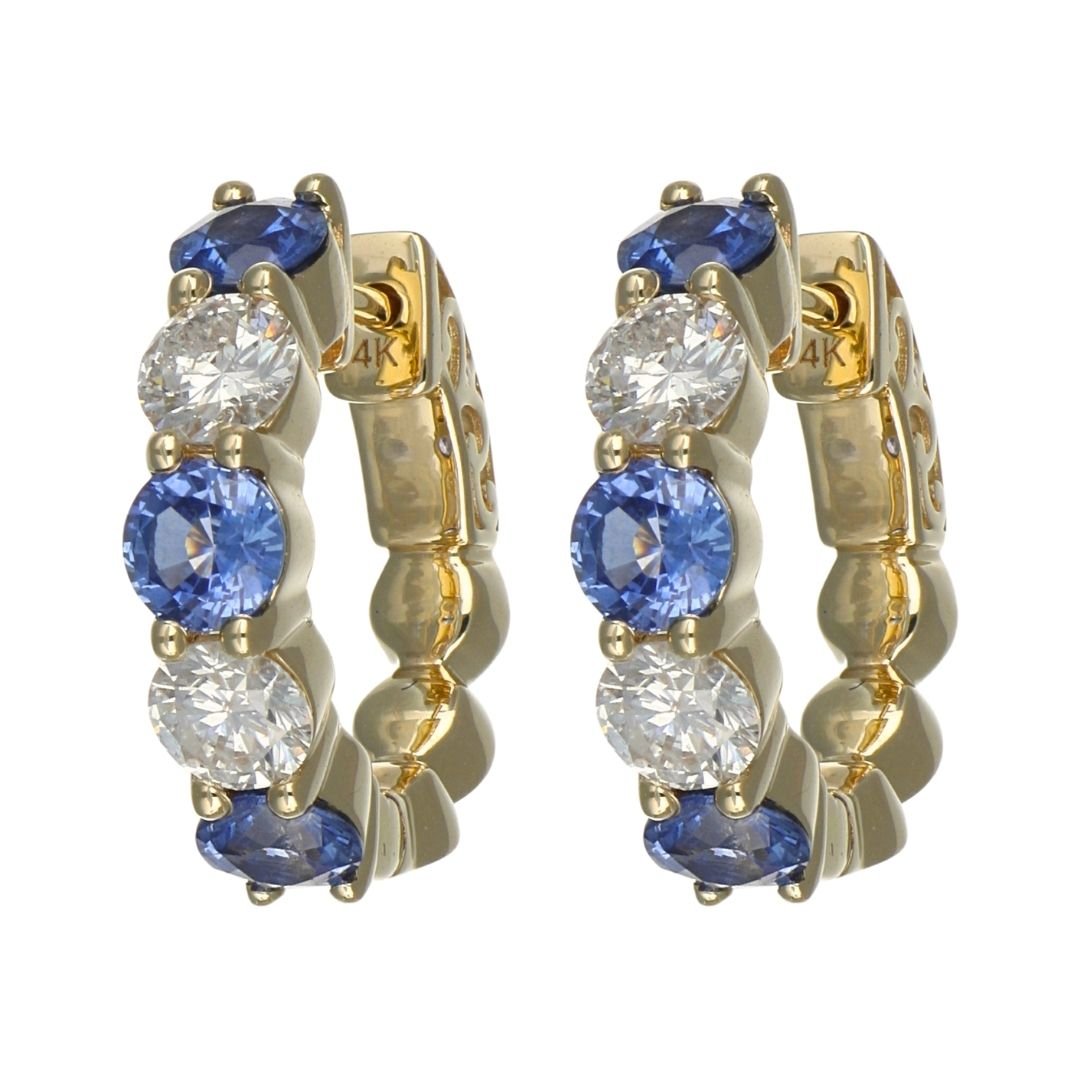 Buy Blue Sapphire Earrings (Blue Sapphire 2.22 cts. White Diamond 1.2 cts.) at Kay's Fine Jewelry