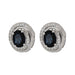 Blue Sapphire Earrings (Blue Sapphire 3.35 cts. White Diamond 0.38 cts.) Not Net