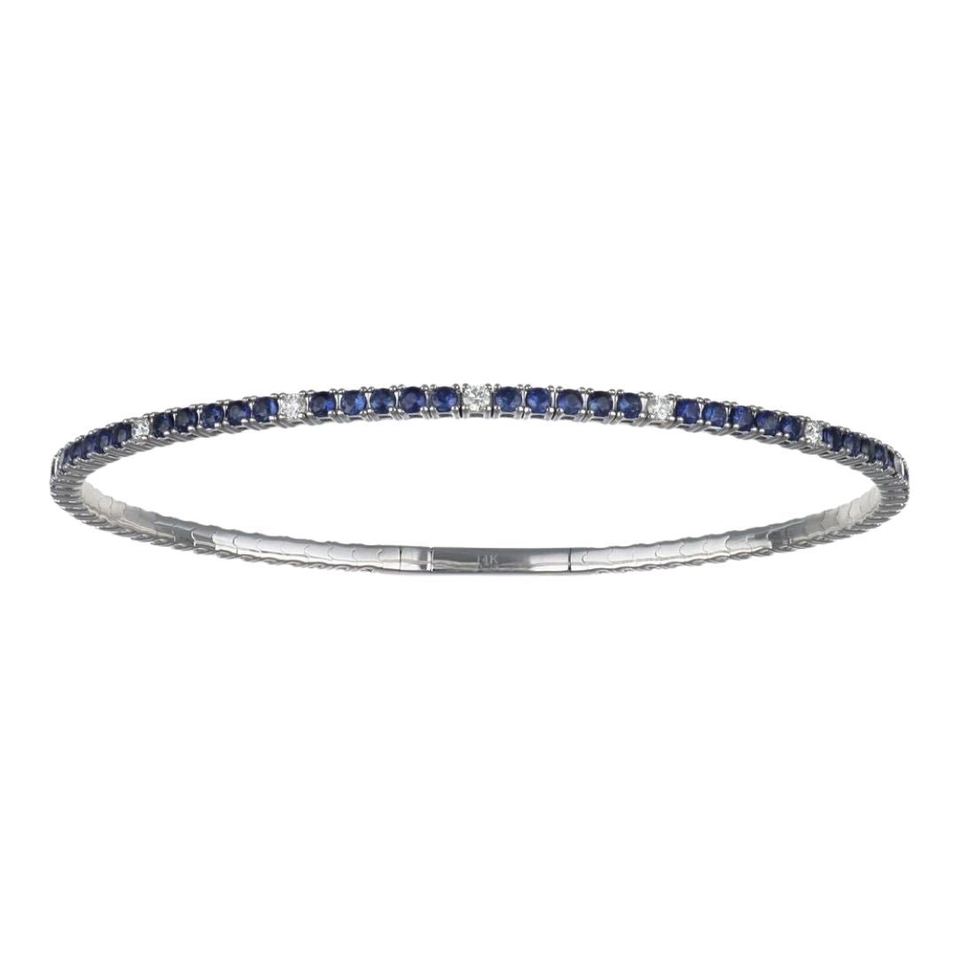 Buy Blue Sapphire Flexi Bangle (Blue Sapphire 2.04 cts. White Diamond 0.42 cts.) at Kay's Fine Jewelry