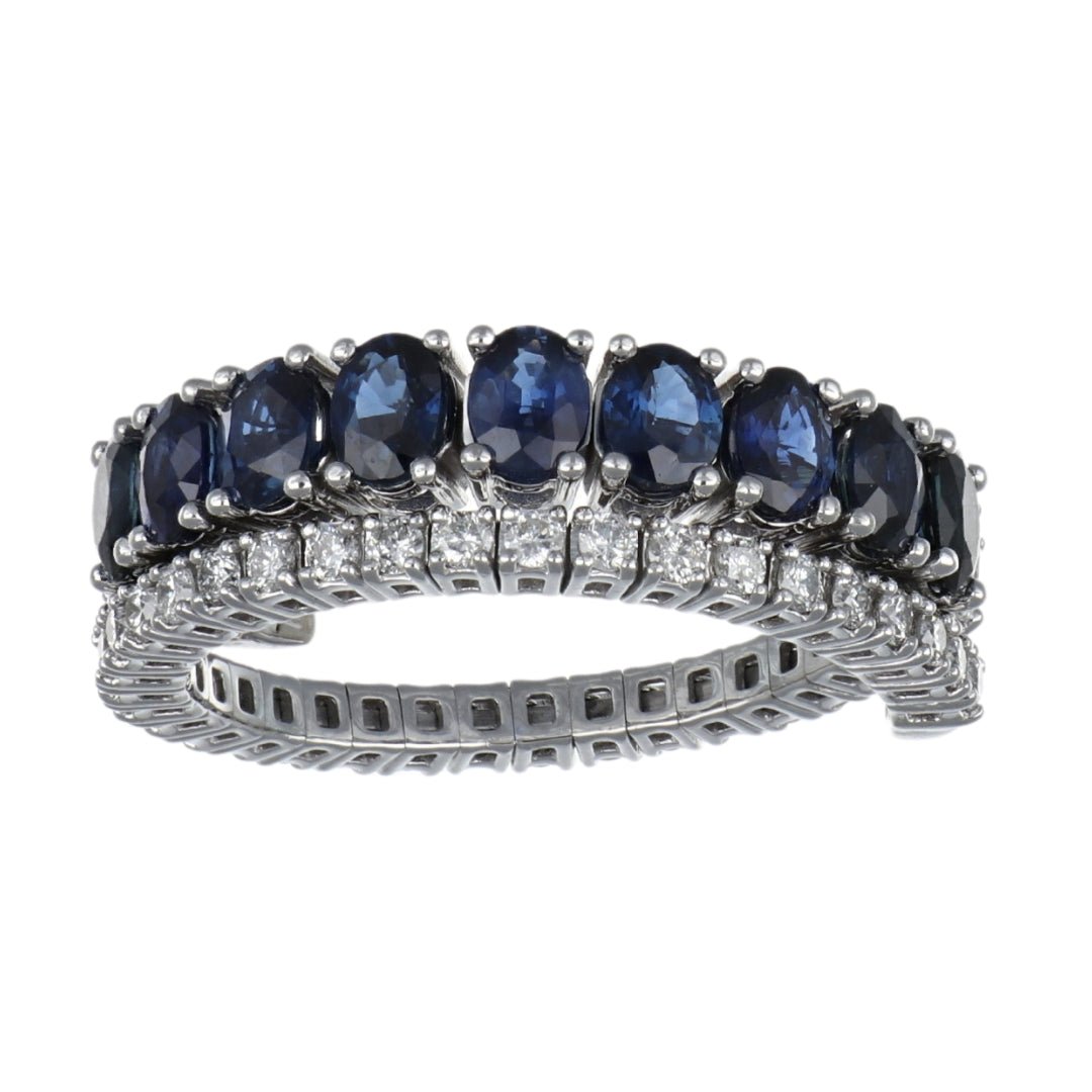 Buy Blue Sapphire Flexi Ring (Blue Sapphire 1.97 cts. White Diamond 0.75 cts.) at Kay's Fine Jewelry