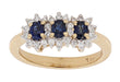 Blue Sapphire Ladies Ring (Blue Sapphire 0.72 cts. White Diamond 0.28 cts.) Not Net