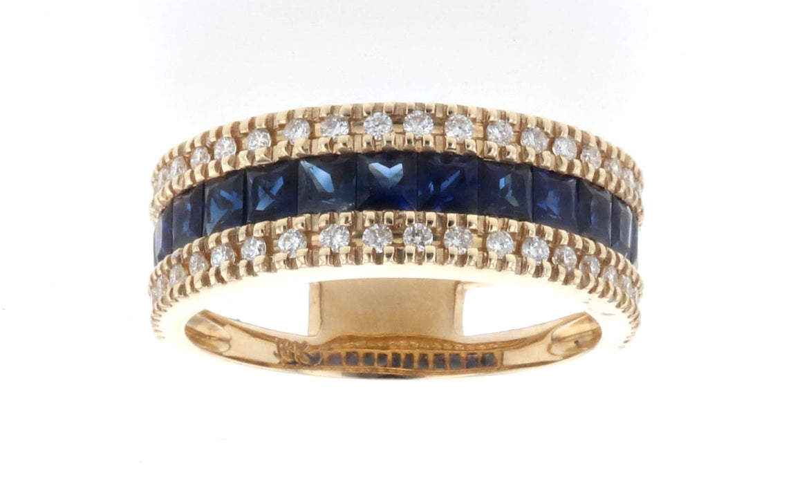 Blue Sapphire Ladies Ring (Blue Sapphire 2.12 cts. White Diamond 0.34 cts.) Not Net