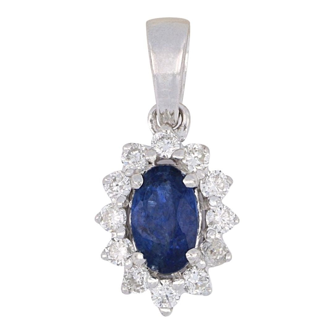 Buy Blue Sapphire Pendant (Blue Sapphire 0.26 cts. White Diamond 0.12 cts. ) at Kay's Fine Jewelry