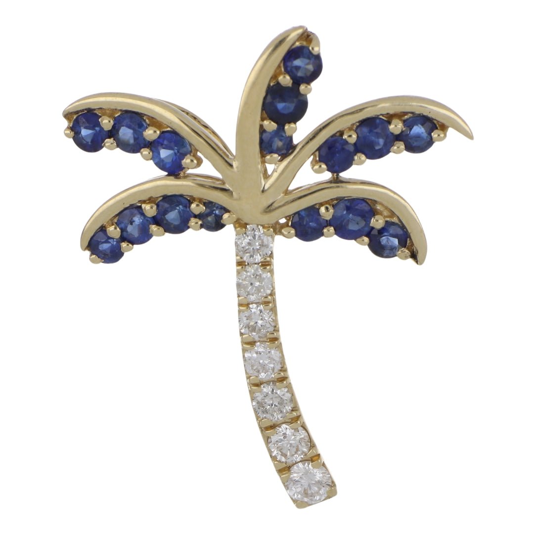Blue Sapphire Pendant (Blue Sapphire 0.47 cts. White Diamond 0.15 cts.) Not Net