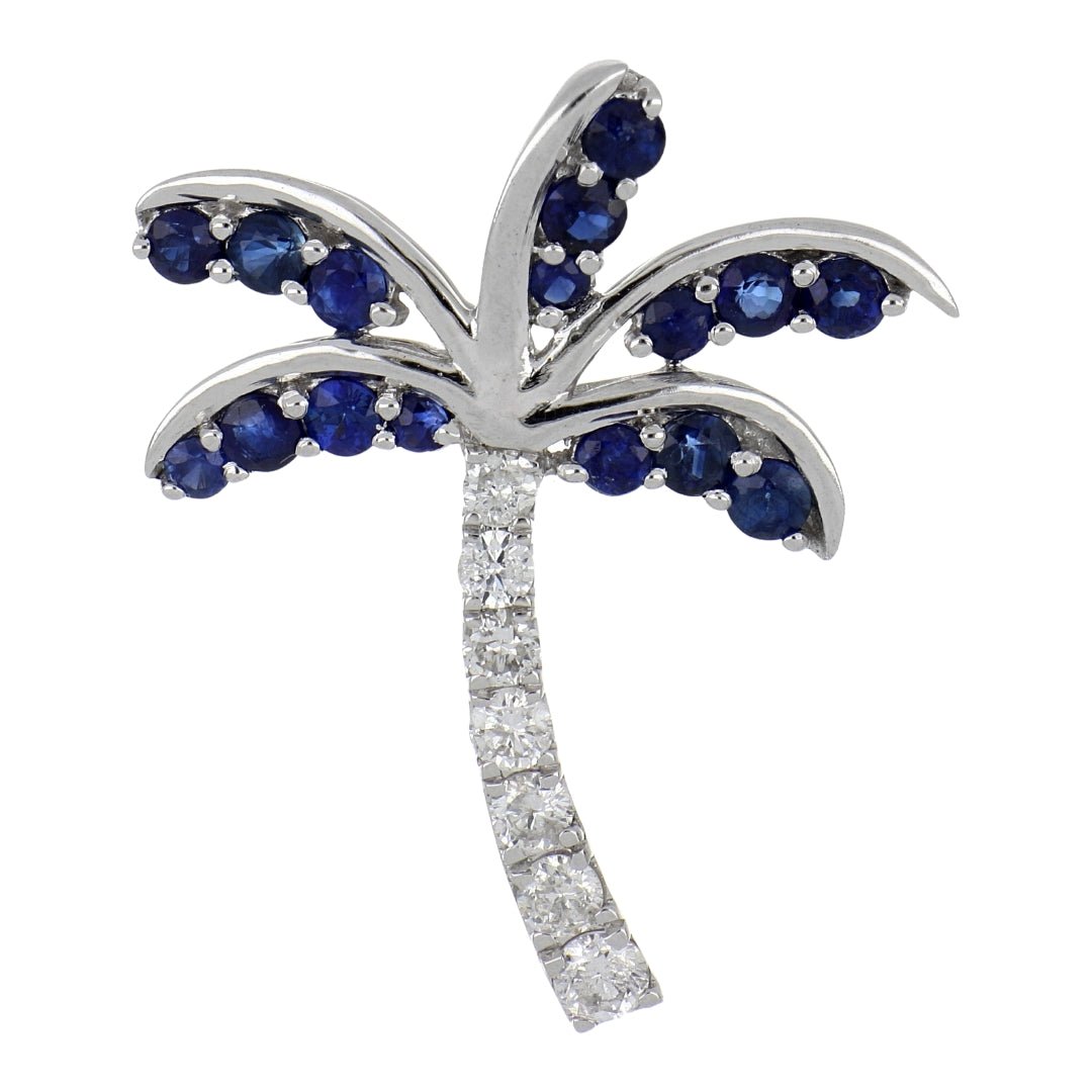 Buy Blue Sapphire Pendant (Blue Sapphire 0.49 cts. White Diamond 0.18 cts.) at Kay's Fine Jewelry