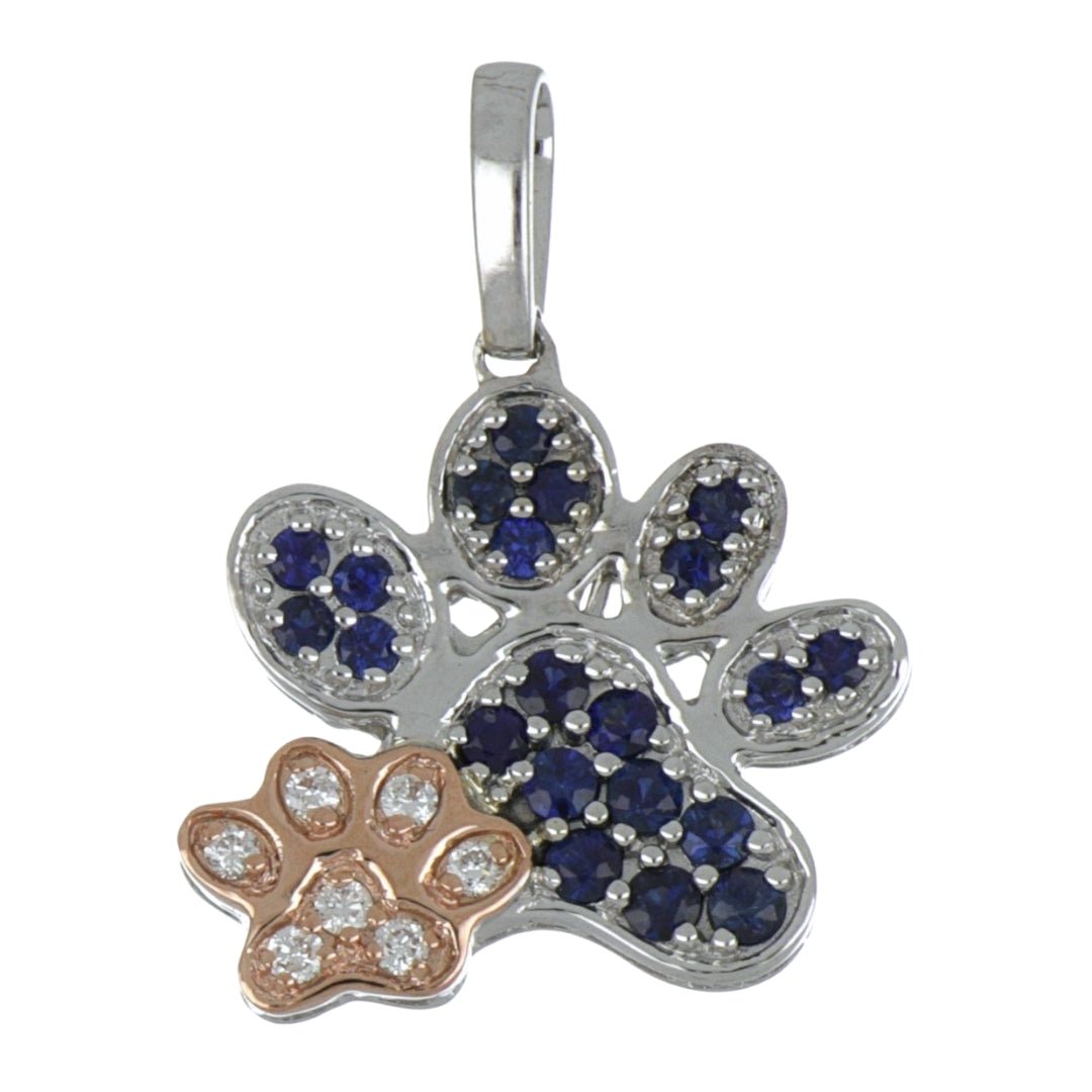 Blue Sapphire Pendant (Blue Sapphire 0.8 cts. White Diamond 0.12 cts.) Not Net
