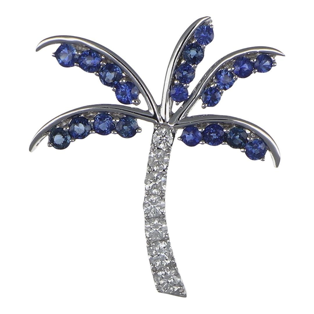 Buy Blue Sapphire Pendant (Blue Sapphire 0.8 cts. White Diamond 0.26 cts.) at Kay's Fine Jewelry