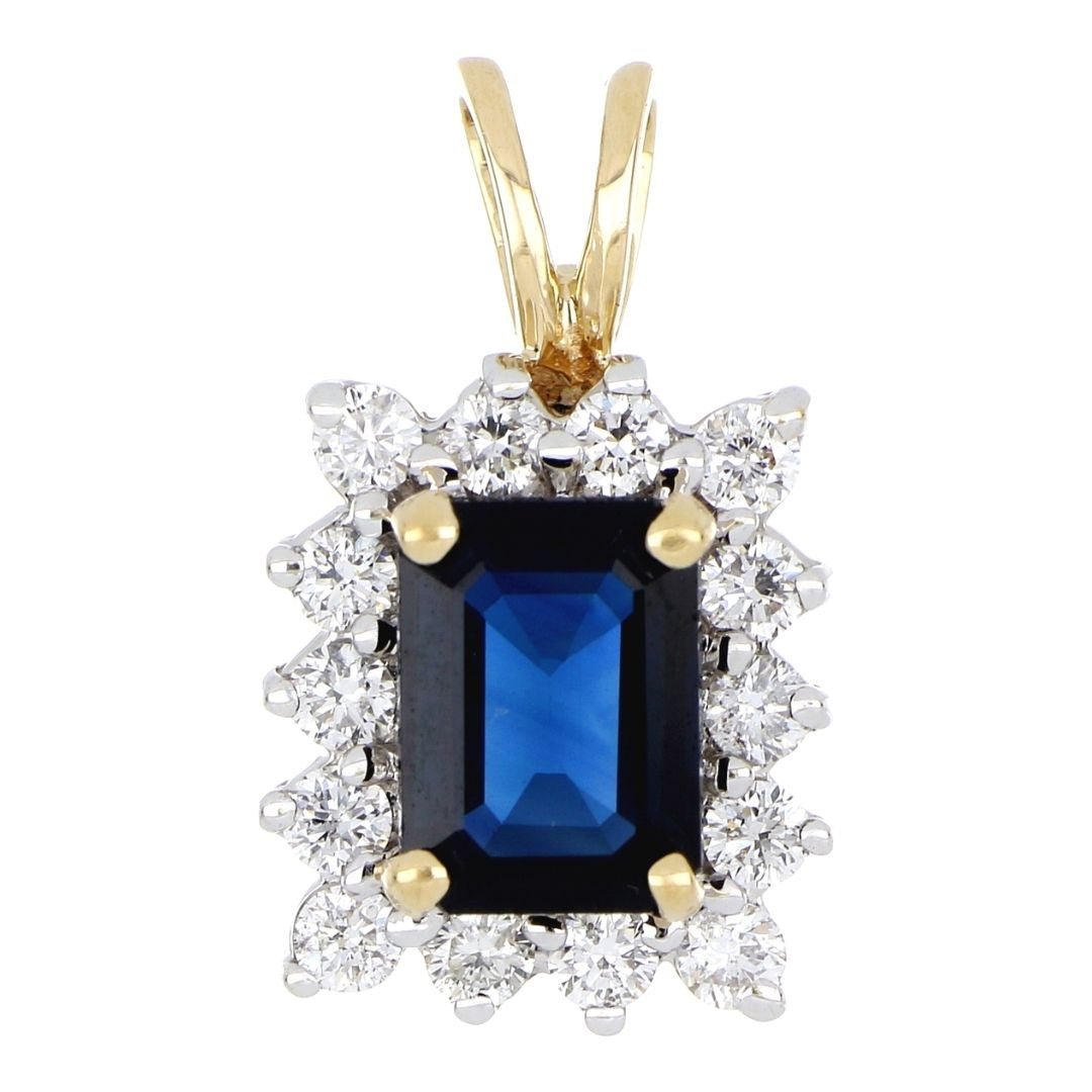 Buy Blue Sapphire Pendant (Blue Sapphire 0.9 cts. White Diamond 0.35 cts.) at Kay's Fine Jewelry